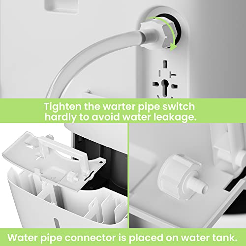 Waykar 150 Pints 7,000 Sq. Ft Energy Star Dehumidifier with Drain Hose & 2.04 Gal Water Tank