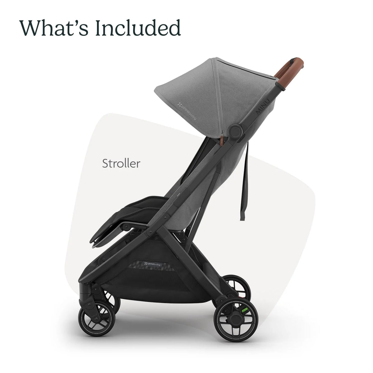 UPPAbaby Minu V3 Travel Stroller, Lightweight, Greyson
