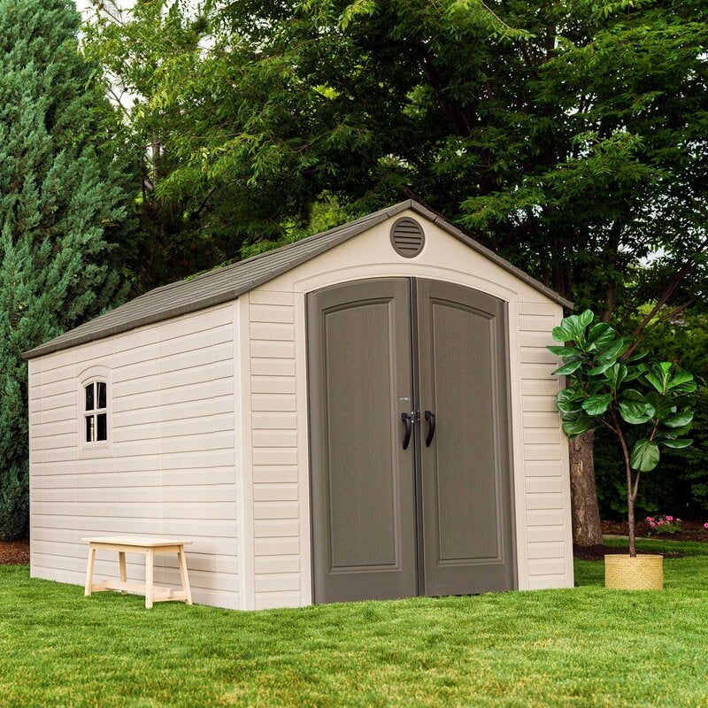 8 ft. W x 12.5 ft. D Plastic Storage Shed