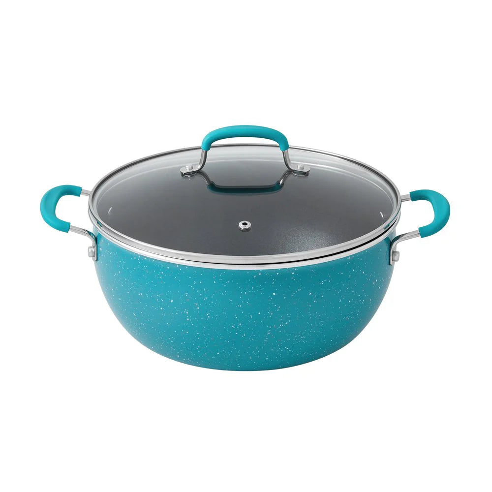 The Pioneer Woman Brilliant Blooms 38-Piece Cookware Set, Teal – Complete Kitchen Solution with Floral Design