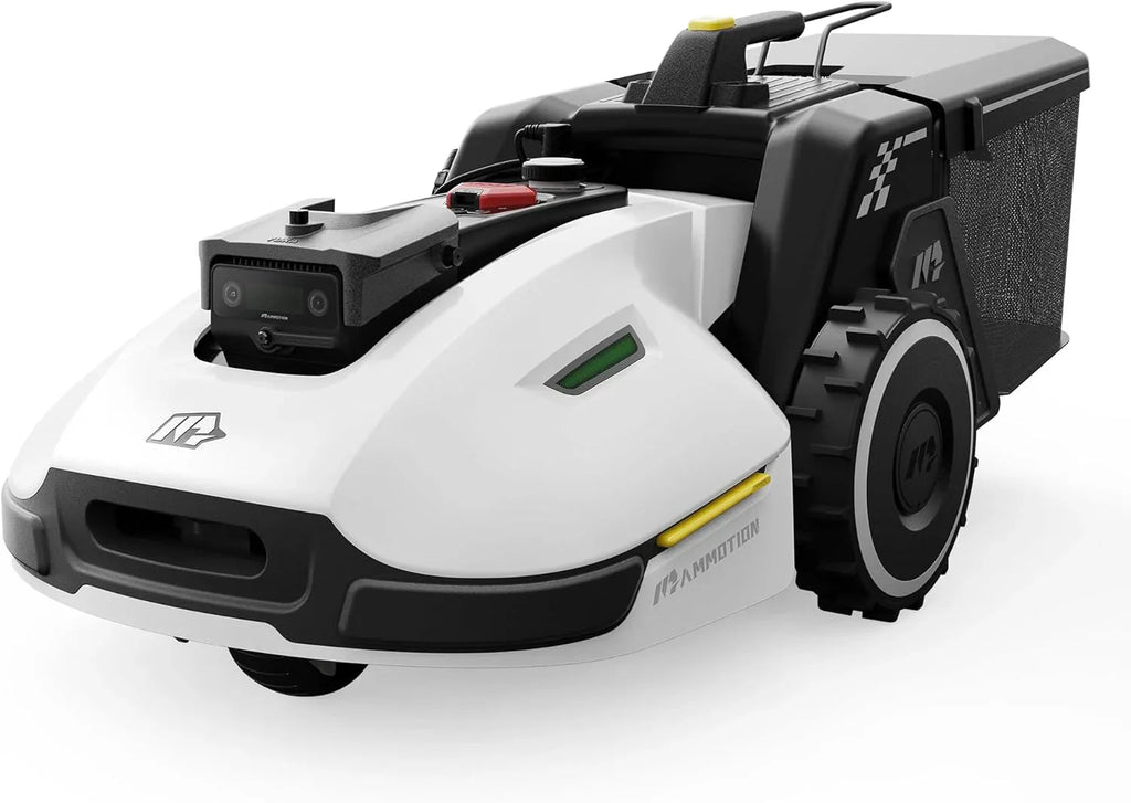 YUKA Mini 500H Robot Lawn Mower Reception 0.12 Acre, Max. 0.17 Acre, Ultrasense AI Vision+ RTK Positioning, Auto Mapping, App Control,45% Slope, Cutting Height 2''~3.5'', 3 Mowing Zones