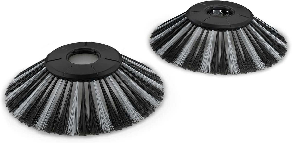 S 6 Twin Walk-Behind Outdoor Hand Push Floor Sweeper - 10 Gallon Capacity - 33.9" Sweeping Width - Sweeps up to 32,300 Square Feet/Hour