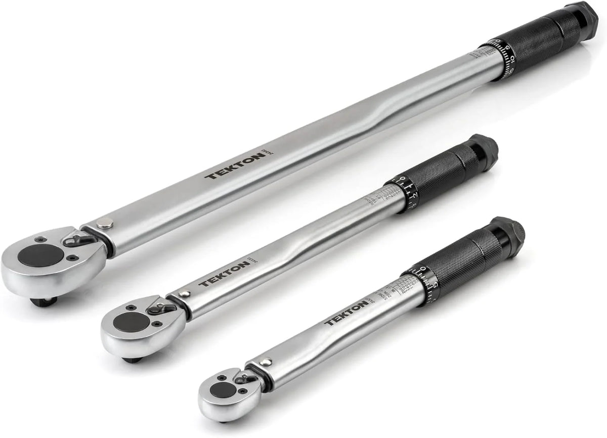 TEKTON Torque Wrench Set 1/4 3/8 1/2 Inch Micrometer 3-Piece