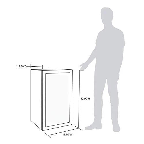 NewAir Beverage Refrigerator Cooler | 126 Cans Free Standing with Right Hinge Glass Door