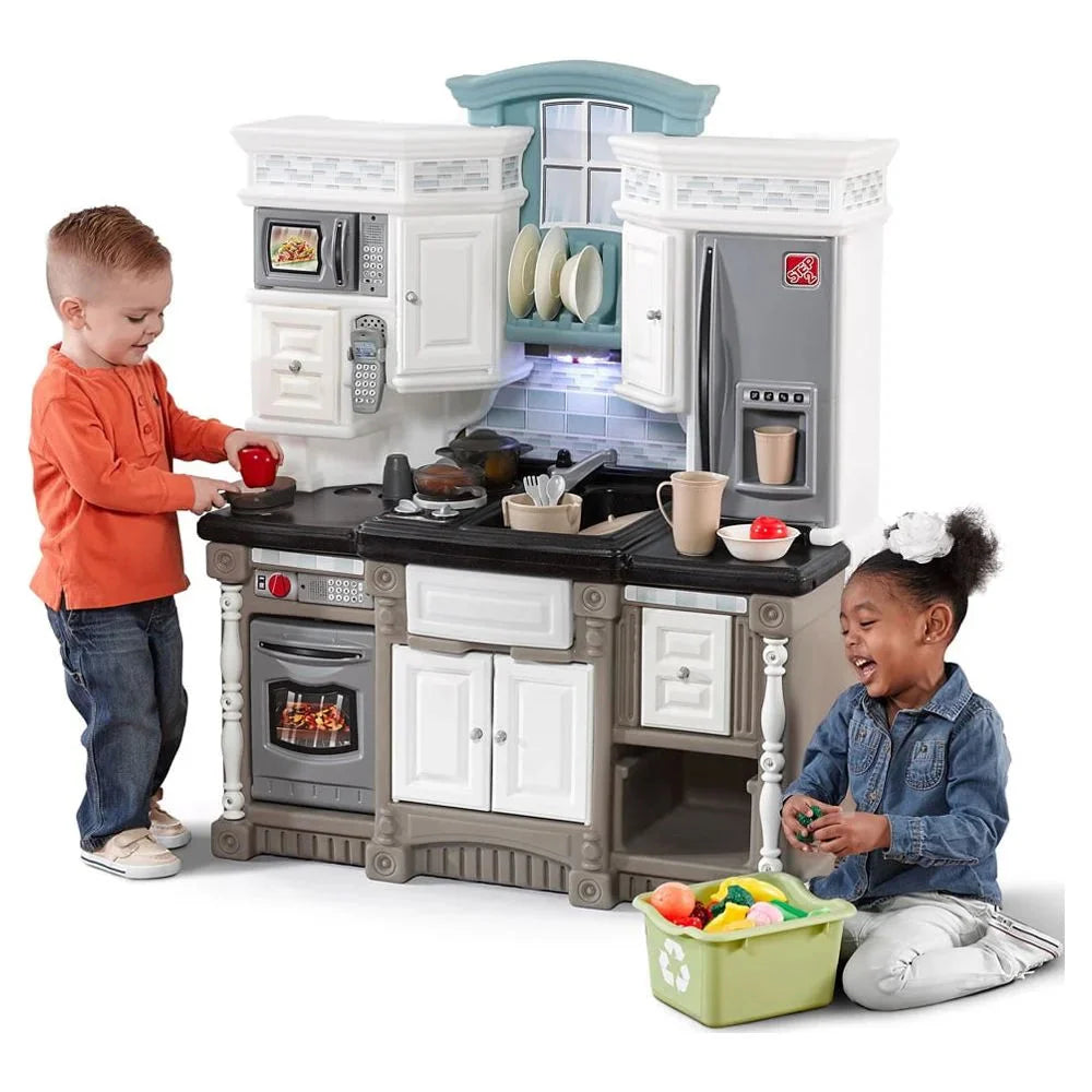 Step2 Lifestyle Dream Kitchen Playset for Toddlers with Electronic Features and Accessories