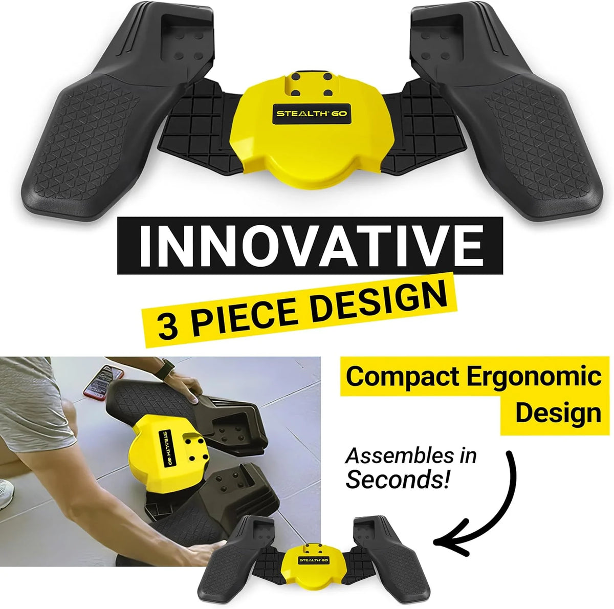 Stealth Core Deluxe Trainer - Turn Fitness Into a Fun Game - Get Strong Sexy Abs and Lean Core Playing Games On Your Phone; Free iOS/Android App; 4 Free Mobile Games Included; Dynamic Abs & Core Training; Only 3 Minutes a Day