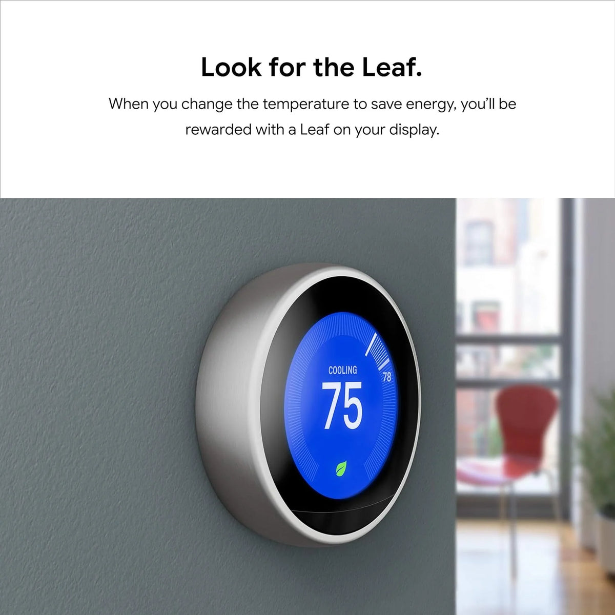 Nest 3rd Gen Learning Thermostat, Programmable Smart, Alexa Compatible, White, Wi-Fi, Energy Saving, Home Use