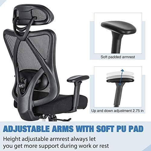 SUNNOW Ergonomic Office Chair, Mesh Computer Desk Chair , High Back Executive Task Chair
