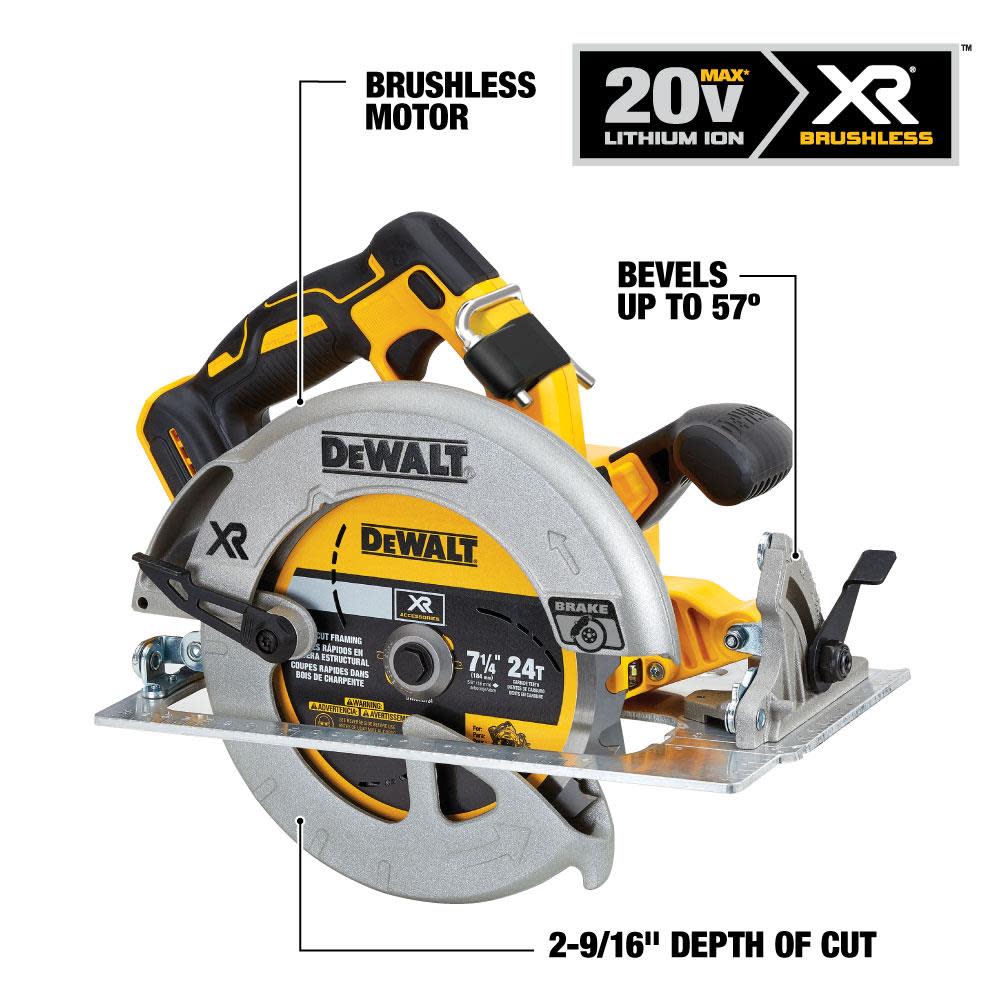 20V MAX 7 1/4 Circular Saw and Lithium Ion Battery Starter Kit