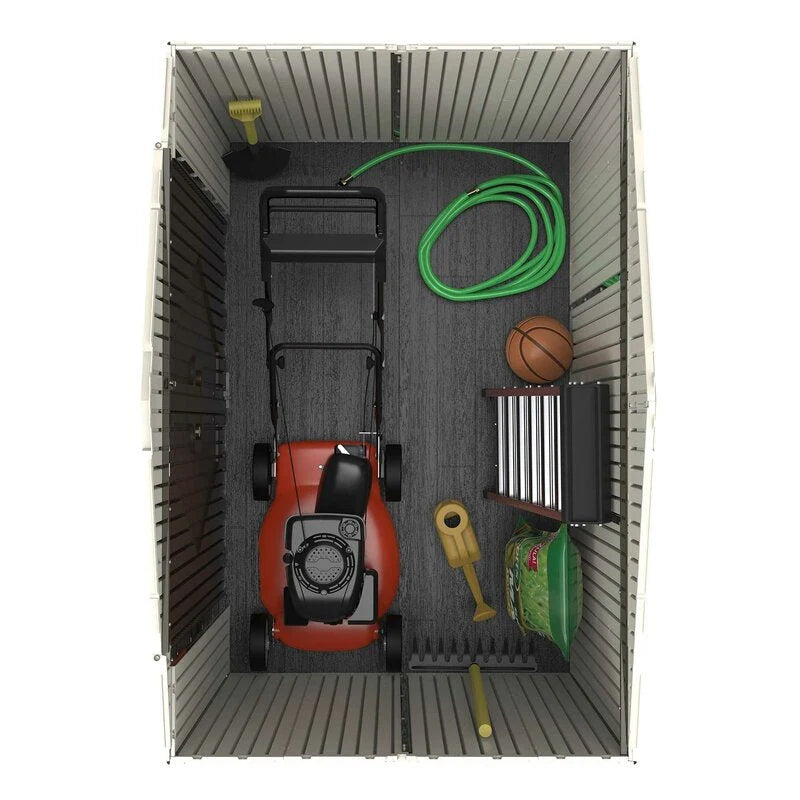 7 ft. W x 4 ft. 7 in. D Plastic Storage Shed