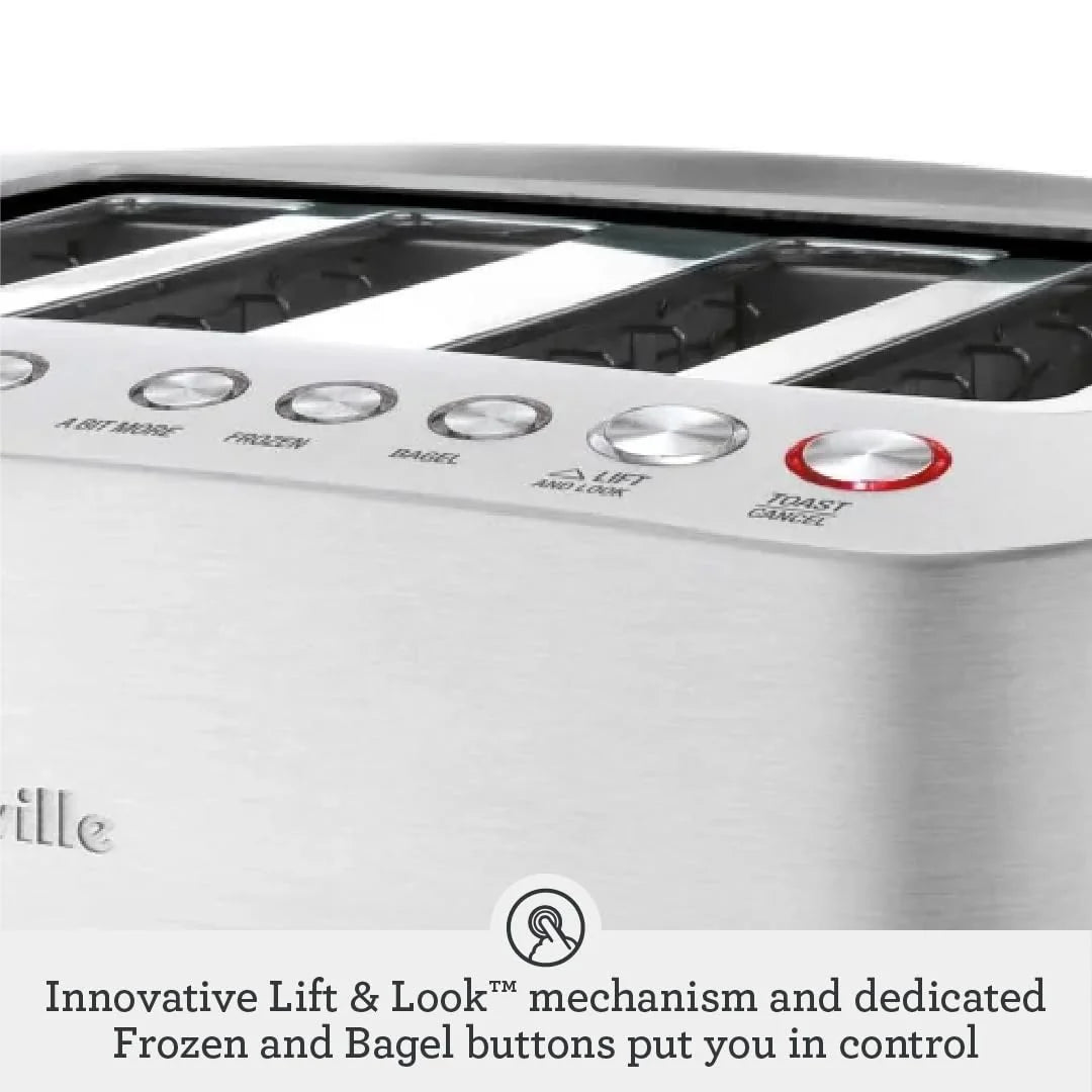 Breville Die-Cast Smart Toaster, 2-Slice, Brushed Stainless Steel
