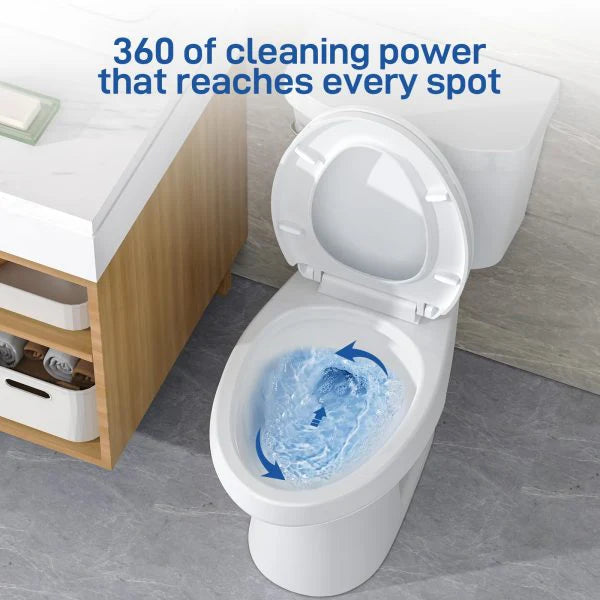 21Toilet, Elongated Toilets for Bathrooms, Two-Piece Toilet with Soft Close Seat, 1.28 Siphonic Flush Toilet with Universal Height ADA Cotton White