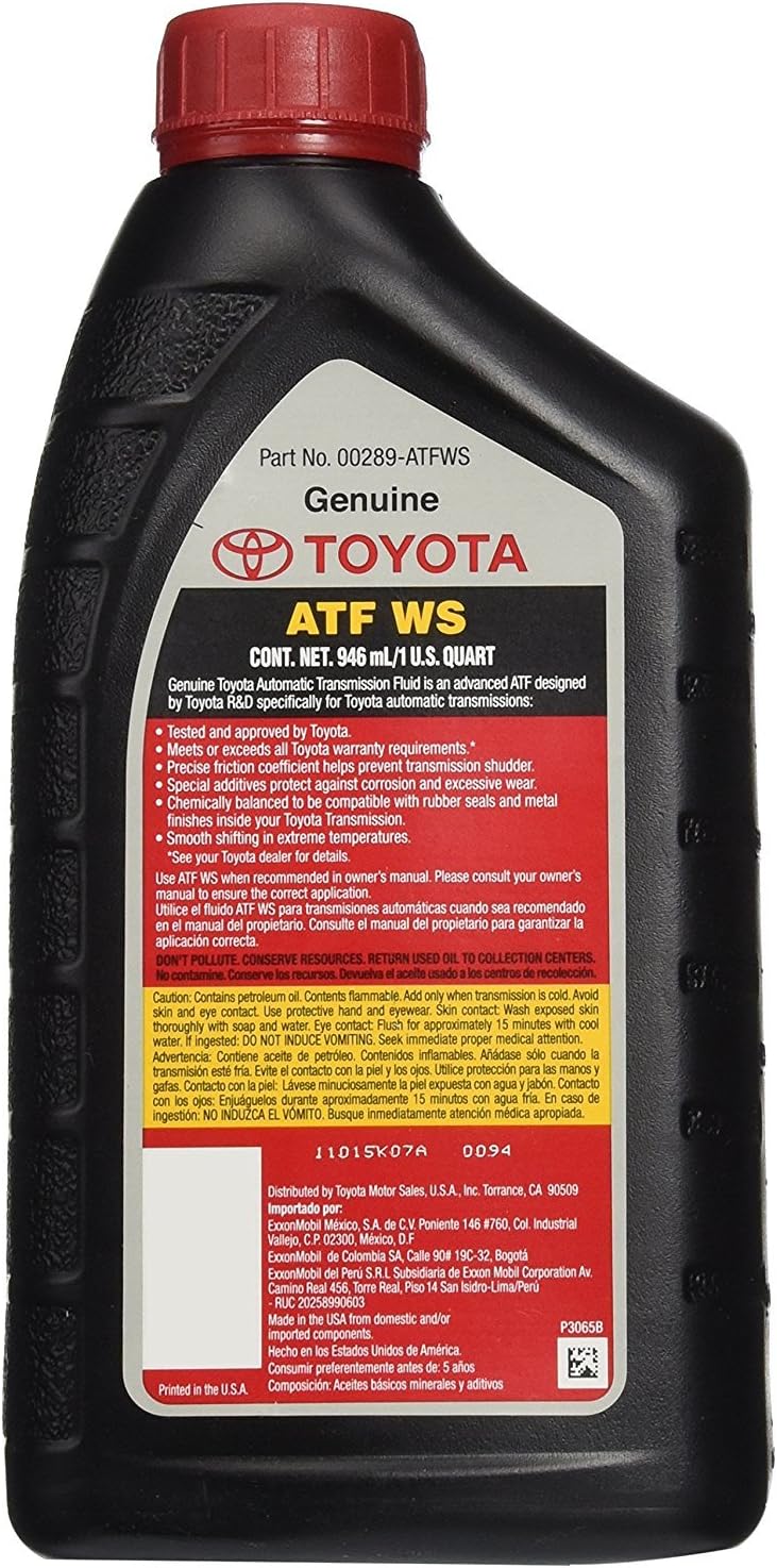Toyota Genuine Lexus Automatic Transmission Fluid, 6 Pack, 192 Ounces, Universal Fit
