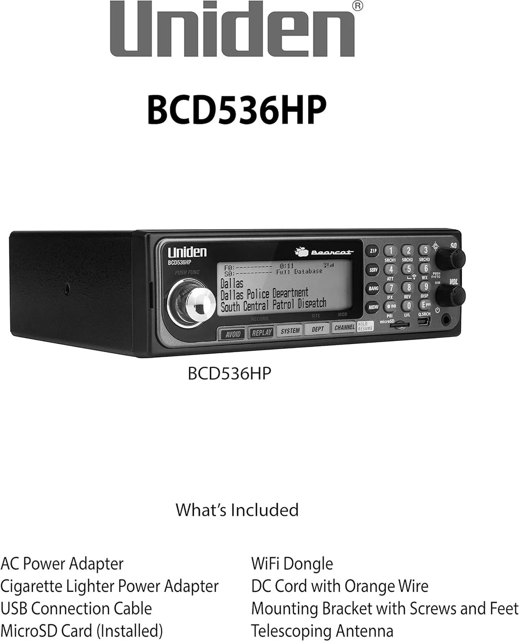 Uniden BCD436HP HomePatrol Digital Handheld Scanner with GPS & Weather Alerts