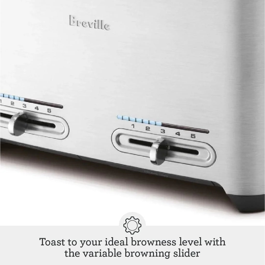 Breville Die-Cast Smart Toaster, 2-Slice, Brushed Stainless Steel