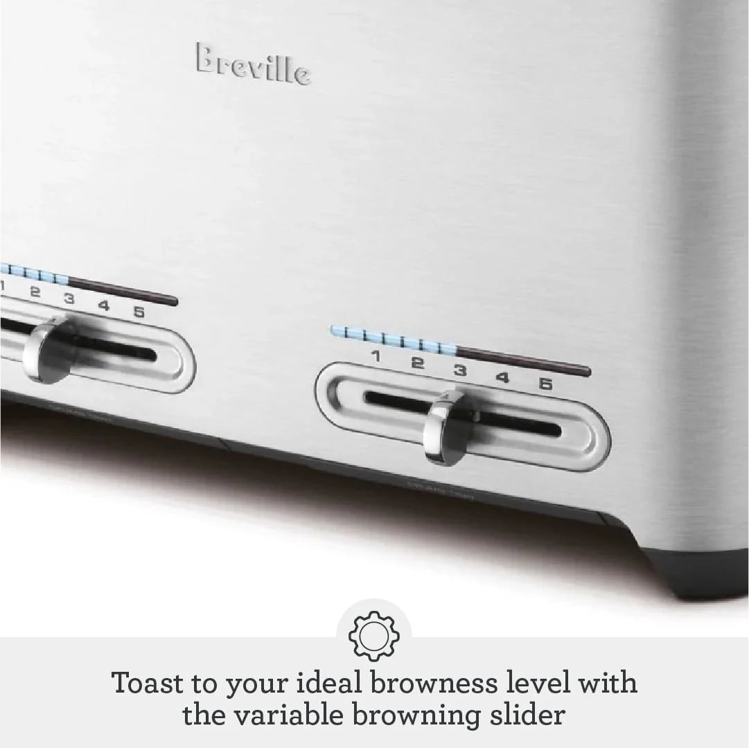 Breville Die-Cast Smart Toaster, 2-Slice, Brushed Stainless Steel