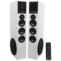 Rockville TM150W Home Theater System with 10′′ Subwoofer, Bluetooth, and Remote Control – White