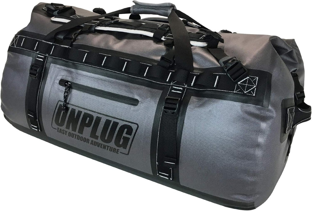 UNPLUG Ultimate Adventure Bag -1680D Heavy Duty Waterproof Travel Duffel Bags for Camping, Motorcycle Dry Bag, Waterproof Bags for Boating, Waterproof Duffle Backpack,Tactical Duffle Bag