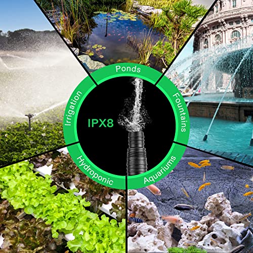 VIVOSUN 1600 GPH Submersible Water Pump, 100W Pond Pump, Ultra Quiet Aquarium Pump