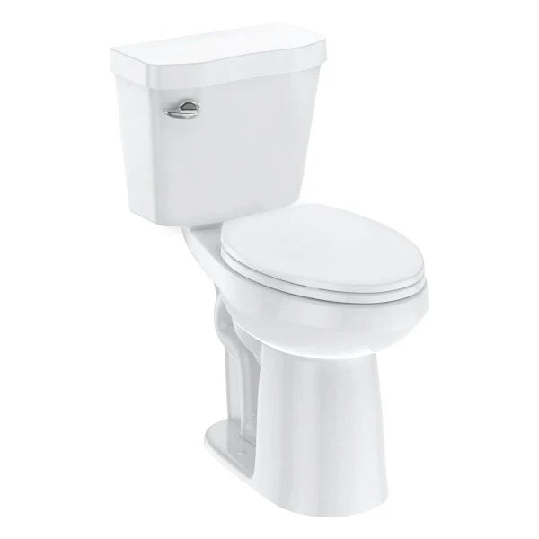 21Toilet, Elongated Toilets for Bathrooms, Two-Piece Toilet with Soft Close Seat, 1.28 Siphonic Flush Toilet with Universal Height ADA Cotton White