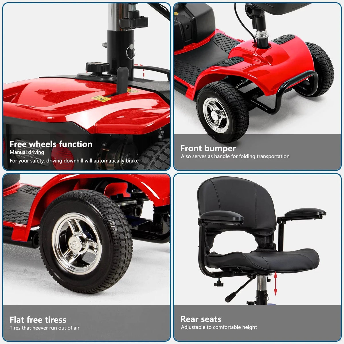 UltraLite Mobility 4-Wheel Scooter, Portable & Lightweight, 14-Mile Range, Model A898