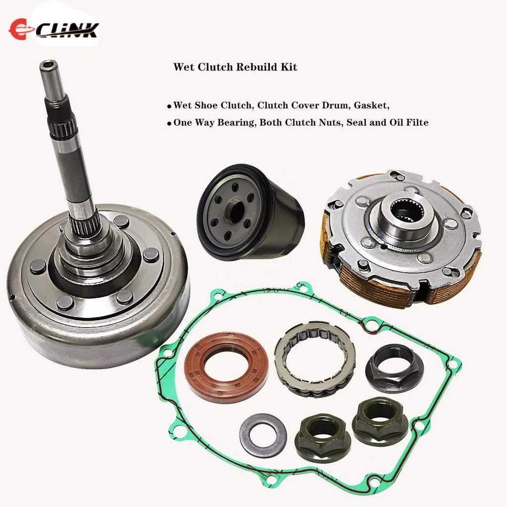 Wet Clutch Rebuild Kit,Shoe,Drum,One Way Bearing,Filter,Nuts Fits for HiSUN UTV 500 700,HS700,MSU500,MASSIMO Bennche COLEMAN POWERSPORTS QLINK Supermach