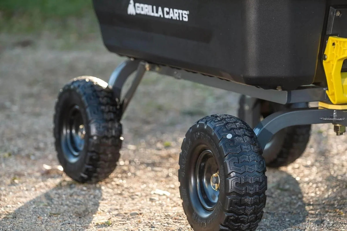 7GCG-NF Heavy-Duty Poly Dump Garden Cart with No-Flat Tires, 7 Cubic Feet, 1200-Pound Capacity, Black, Amazon Exclusive