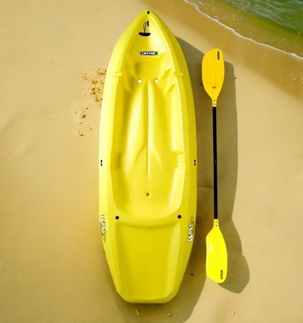 The Wave 6' Youth Kayak with Paddle. Designed for Stability and Safety, It's The Perfect Choice for Young Paddlers Ready to Conquer The Water
